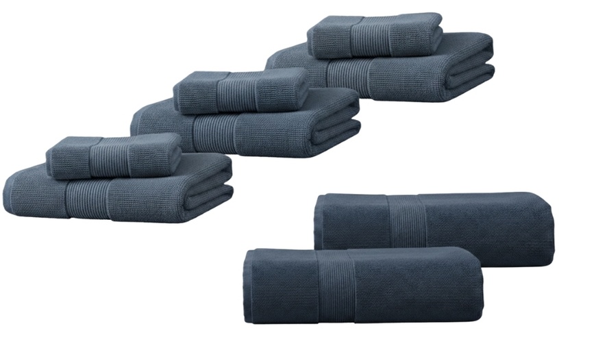 Image 22: Coppia di asciugamani e telo bagno in spugna 100% cotone di Pompea