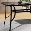 Image 19: Black Tempered Glass Coffee Table with Umbrella Hole 
