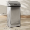 Image 6: HomCom 48L Stainless Steel Sensor Kitchen Bin with Automatic Close