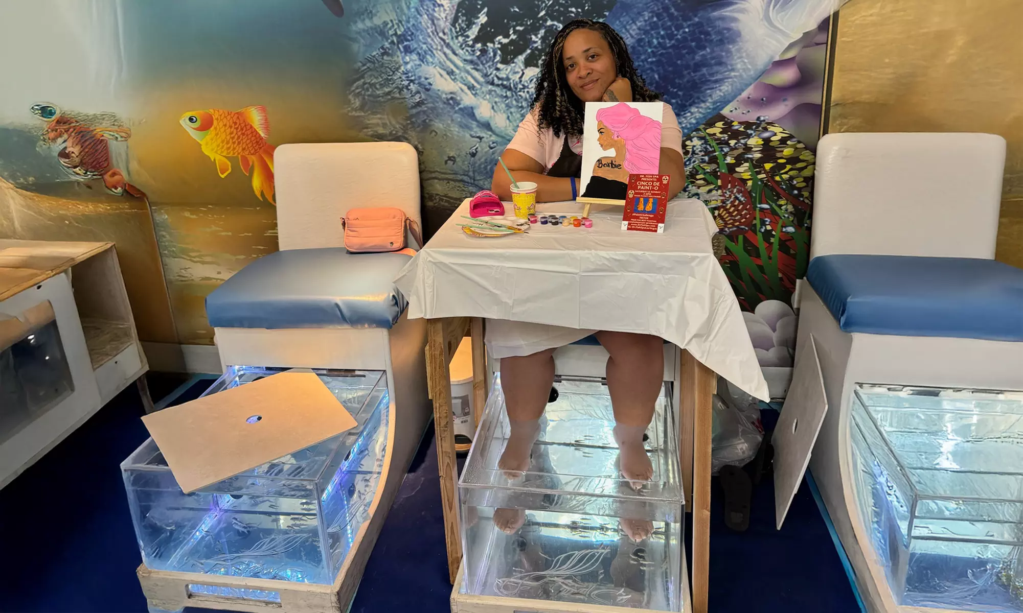 Painting with Fish Spa Treatment  for One, Two, or Four People