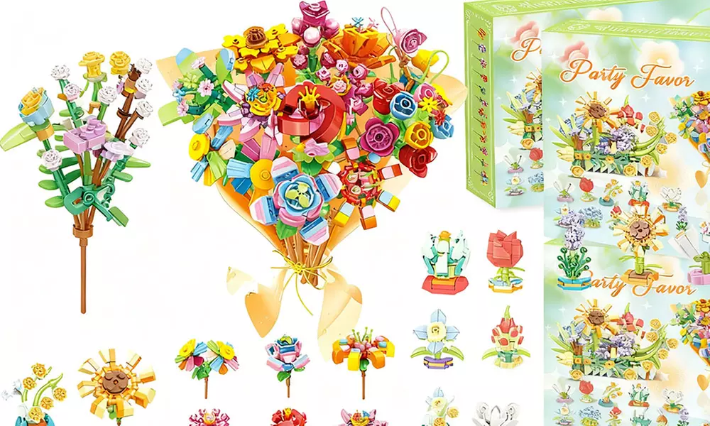 Baustein-Adventskalender mit Blumen- oder Weihnachts-Motiven