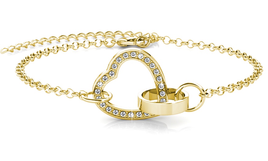 Image 9: Locked Heart Bracelet Chain Bracelet