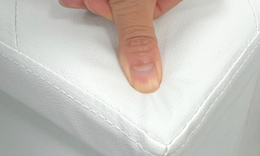 Image 4: Soft Upholstered Pouf with Hidden Storage