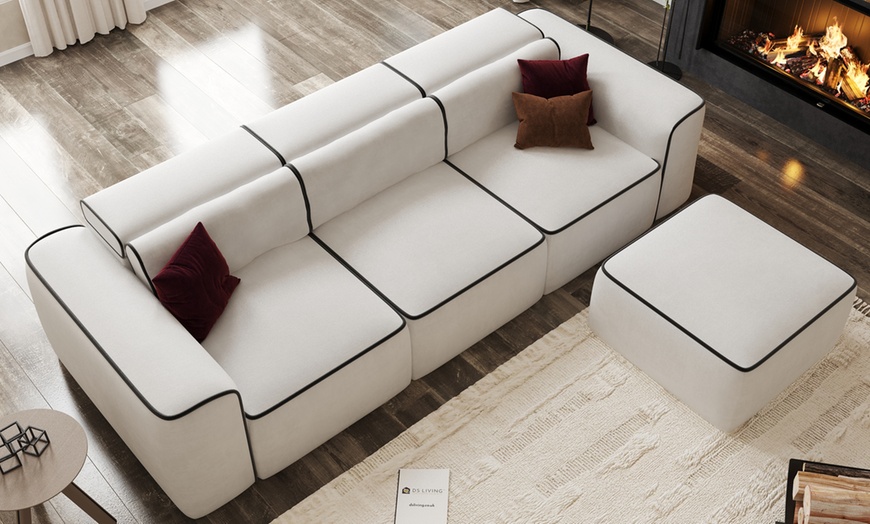 Image 3: DS Living Piper 3-Seater Sofa in Cream