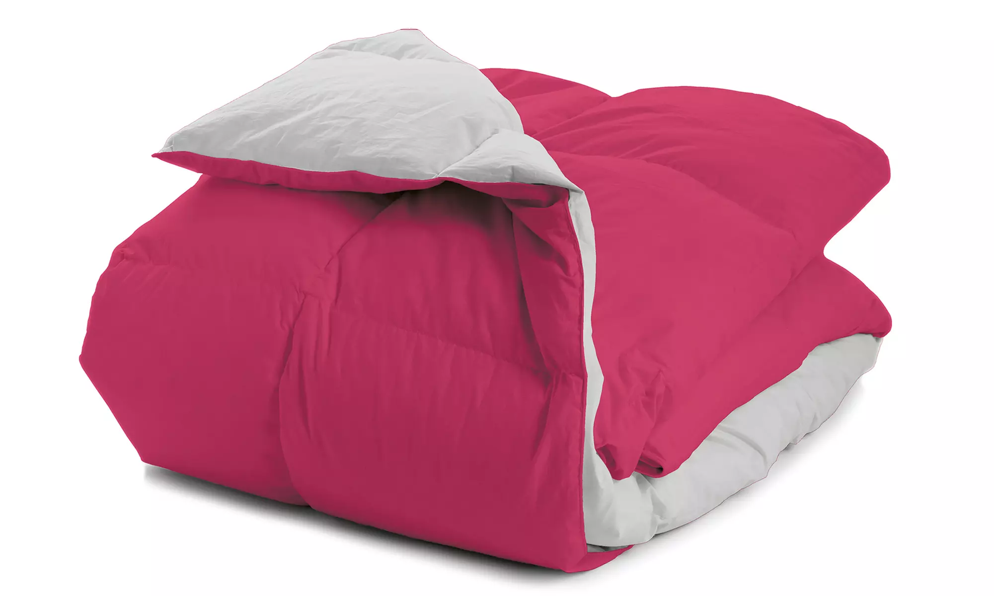 Piumino invernale in vera piuma d'oca bicolore