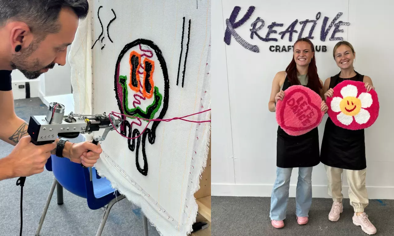 Tufting Workshop ''Intro to Rug Tufting 101'' for 1, 2, or 4 People