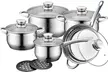 Batterie de cuisine 12 pièces inox Royalty Line, lot au choix - Second Medium