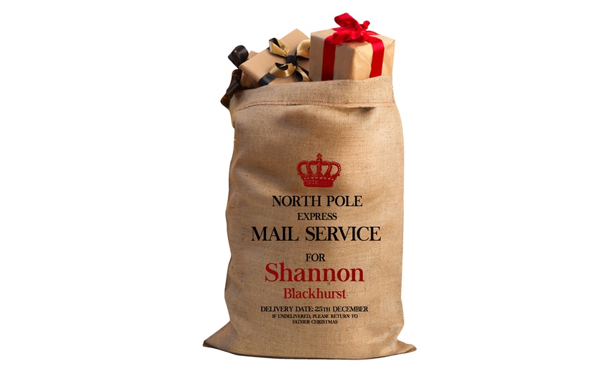 Image 2: Spread holiday cheer with Personalised Christmas Hessian Sacks