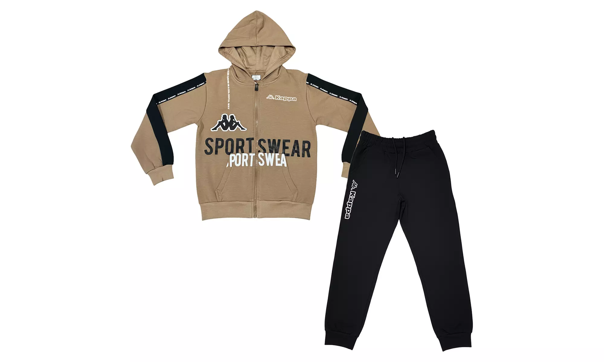 Tuta Kappa ragazzo in cotone felpato