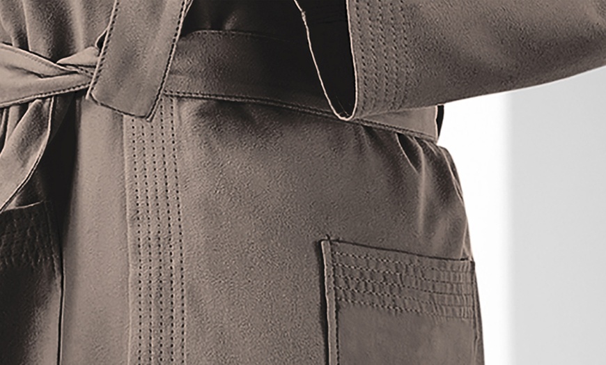 Image 43: Sneldrogend microfiber badjas met capuchon