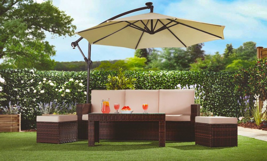 Image 2: Cantilever Parasols - Standard or Solar LED + Optional Base