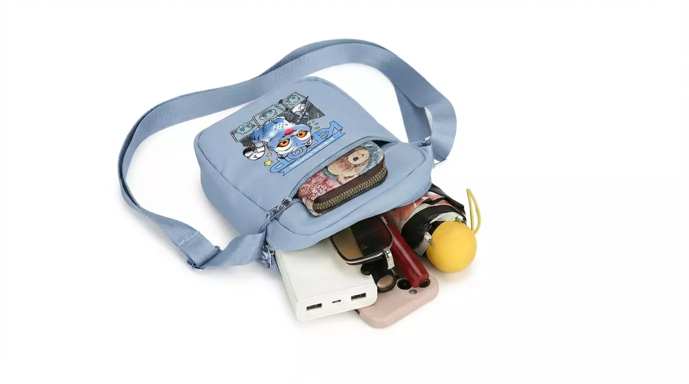 Cartoon-Inspired Print Phone Pouch Crossbody Purse