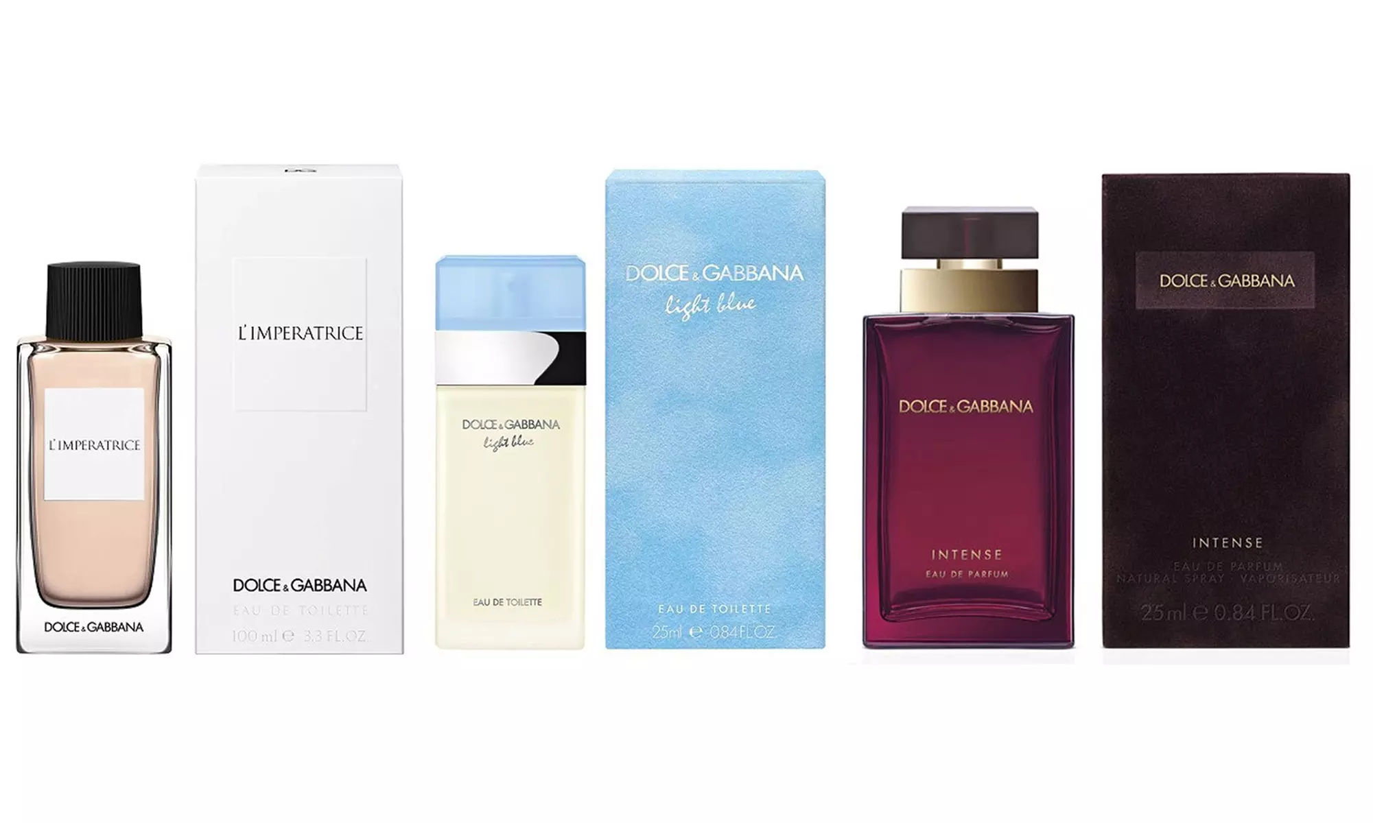Perfume para mujer Light Blue, L'Imperatrice o Intense, de Dolce & Gabbana - Primary Image