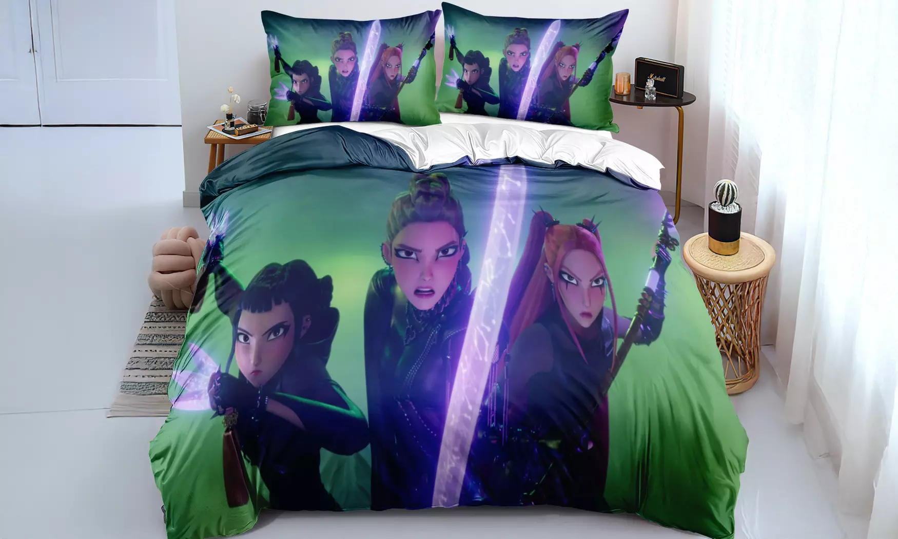 KPop Demon Hunters Inspired Bedding Set