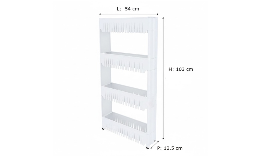 Image 4: Carrellino portaoggetti salvaspazio
