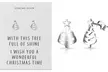 Boucles d'oreilles Philip Jones en argent sterling, modèles arbre de Noël, bonhomme de neige et flocons de neige - Second Medium