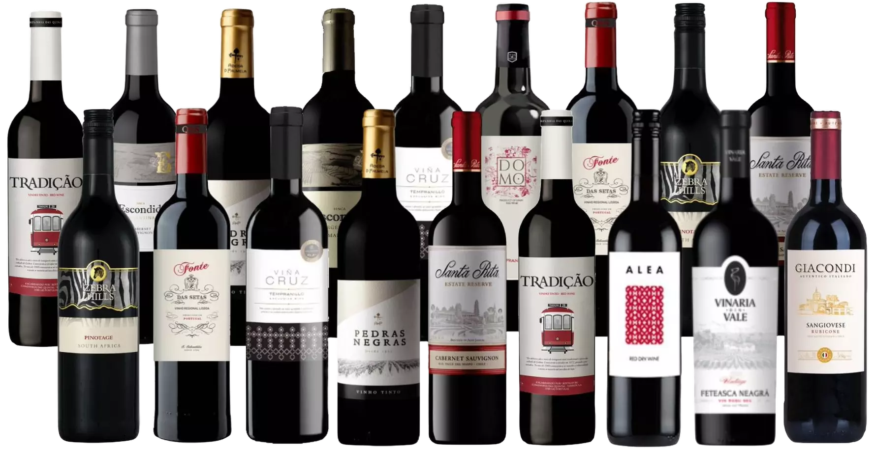 12, 15, 18 Bottle Red Wine Sampler Pack