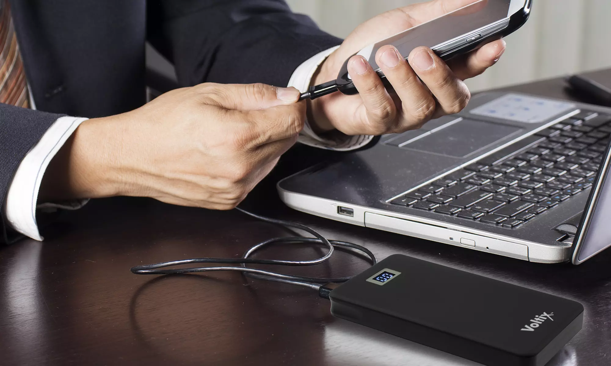 8000mAh Dual-USB Power Bank with LCD Display - Primary Image