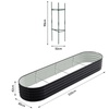 Image 3: Open-Bottom Sectioned Galvanized Steel Raised Garden Bed 320cm x 80cm 