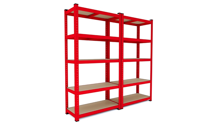 Image 17: Set di 2 scaffali in metallo con 5 ripiani