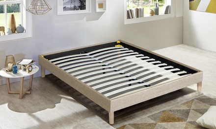 Sommier en tissu Sampur modèle Sophia avec matelas modèle Iceland en option,...