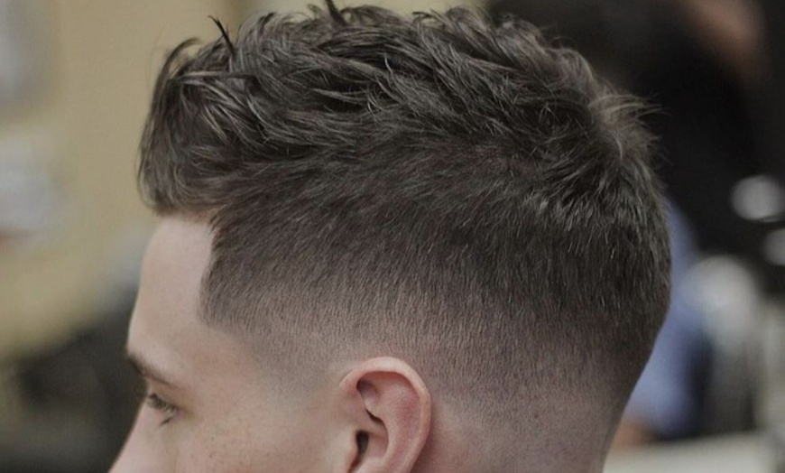 Image 1: One Men's Haircut and Style with Optional Conditioning or Beard Trim