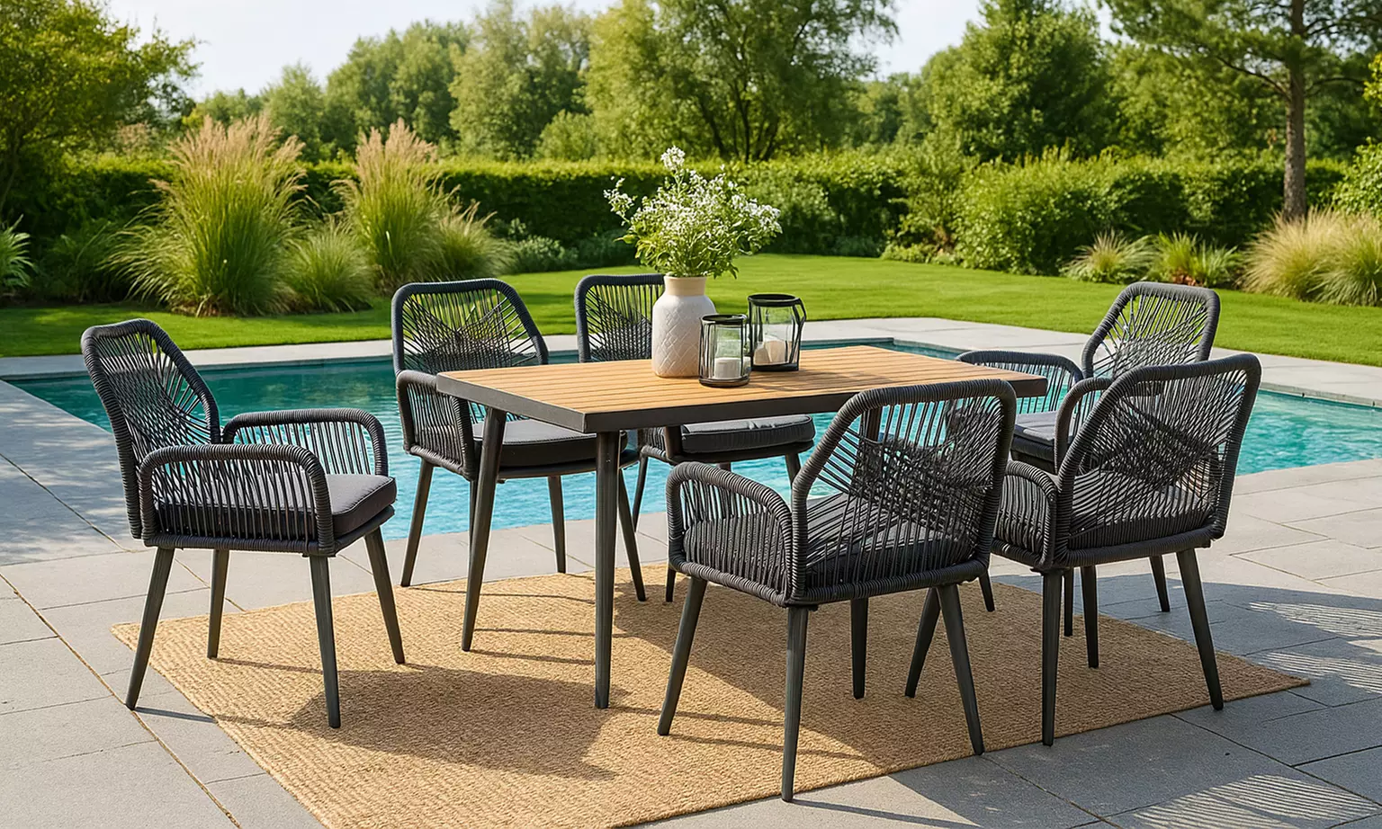 Swing & Harmonie Garten-Sitzgruppe „Mireva“ für 6 oder „Calvani“ für 8 Personen - Primary Image