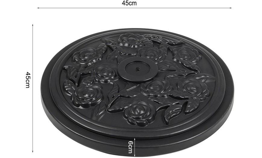 Image 6: Heavy-Duty Umbrella Base for Rotating Parasol in Four Styles