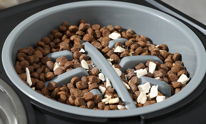 Image 4: Elevated Pet Food Bowl Water Bowl Feeder Adjustable Height