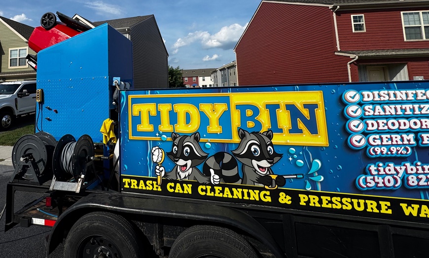 Image 6: Experience On-location Curbside Trash Can Pressure Washing Service