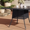 Image 29: Outdoor Garden Rattan Effect Tempered Glass Coffee Table with 6 Styles