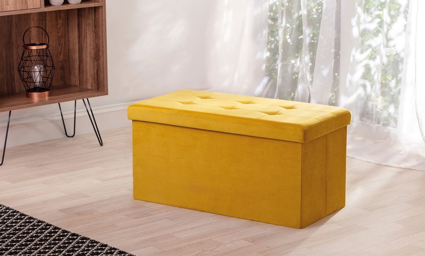 Image 3: Foldable Ottoman Storage Box