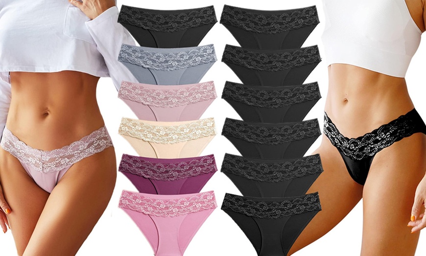 Image 1: Culotte sans coutures avec détails en dentelle