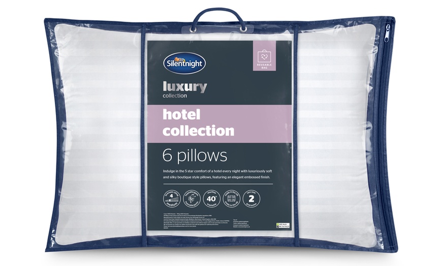 Image 5: Silentnight Hotel Collection Pillows - Satin Stripe Finish