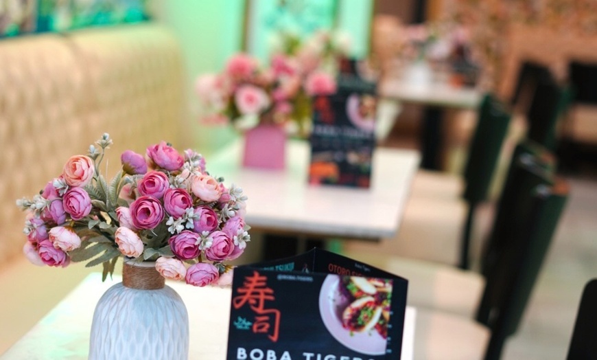 Image 12: Fresh Sushi with traditional Bubble tea Await You at Boba Tigers