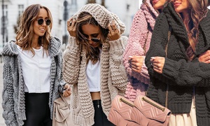 Hooded Chunky Cardigan