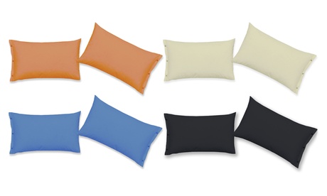 Coppia di federe made in Italy in cotone e in tinta unita disponibili in vari colori