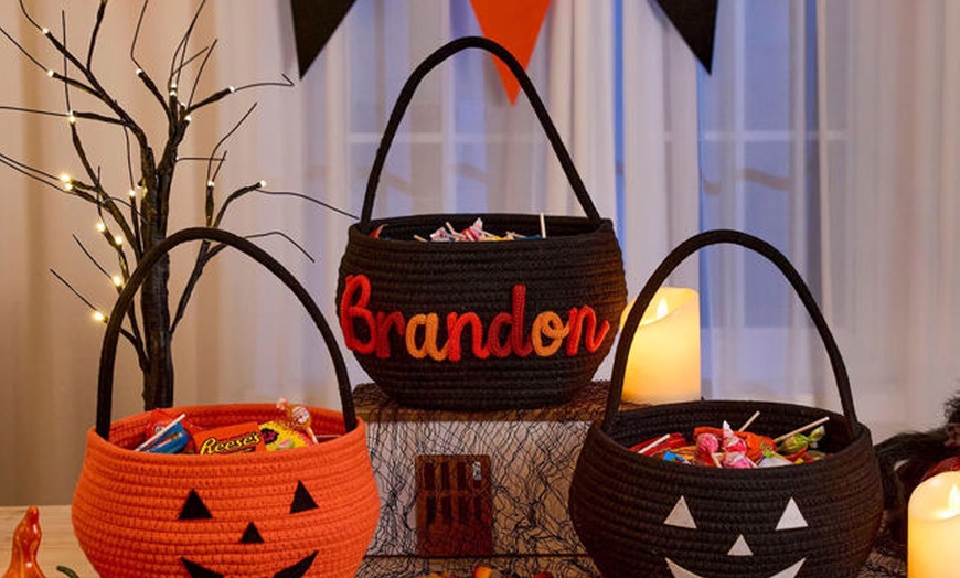 Image 6: Personalized Halloween Trick or Treat Baskets