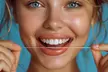 Cool Mint Waxed Dental Floss  for Removes Plaque and Food Debris 4 Packs - Second Medium