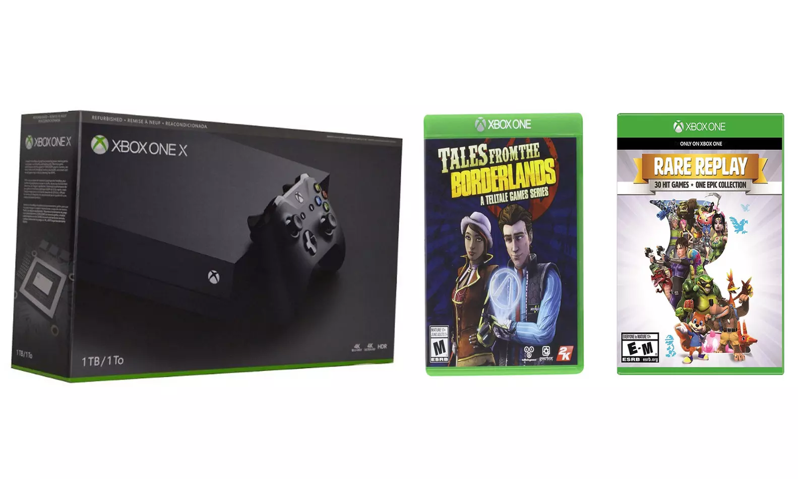 Xbox One X 1TB Console with Two Games (Manufacturer Refurbished) - Primary Image