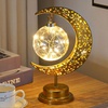 Image 8: LED Iron Hollow-Out Star and Moon Night Lights