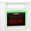 Image 2: HomCom 1800W Inset Electric Fireplace with RGB LED Lights