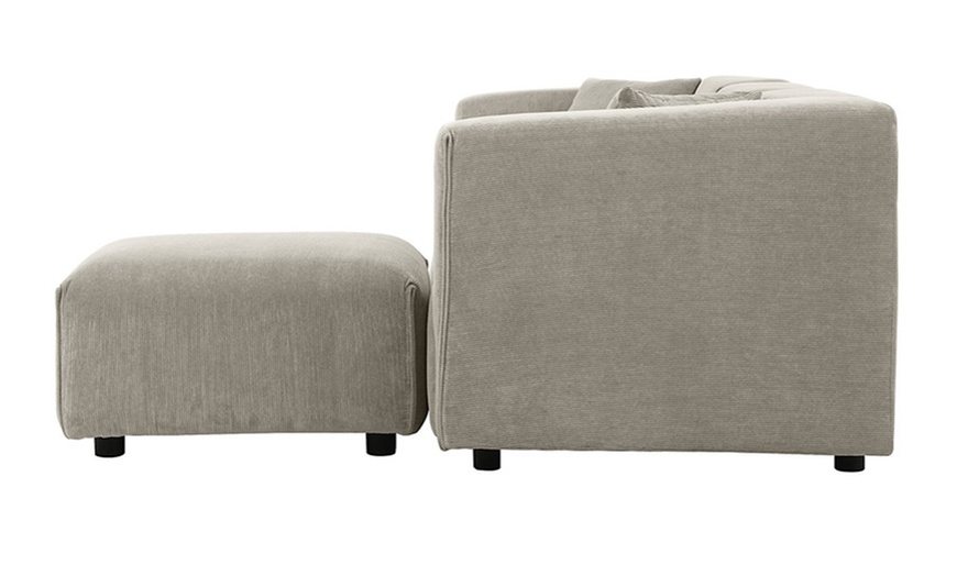Image 40: Canapé modulable 3 ou 4 places avec pouf en velours côtelé de Kocoon