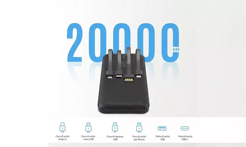 Power bank da 20000 mAh