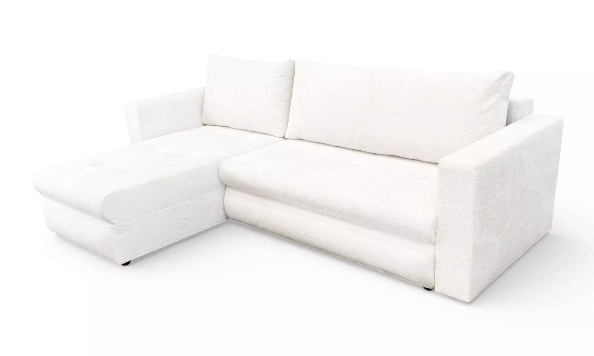 Canapé d'angle convertible "Egon" avec revêtement en tissu