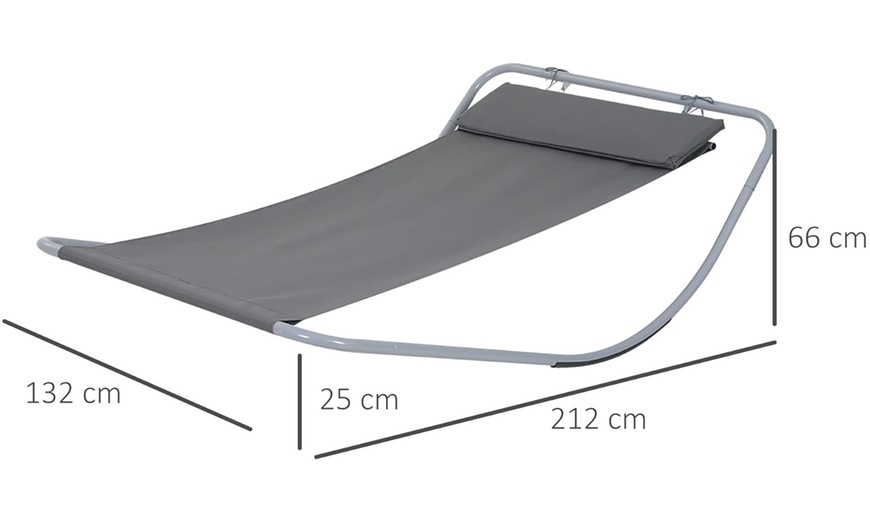 Image 15: Outsunny Lounger Rocking Bed