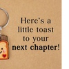Image 1: Wooden Bread Keychain Gift Set with Message Card