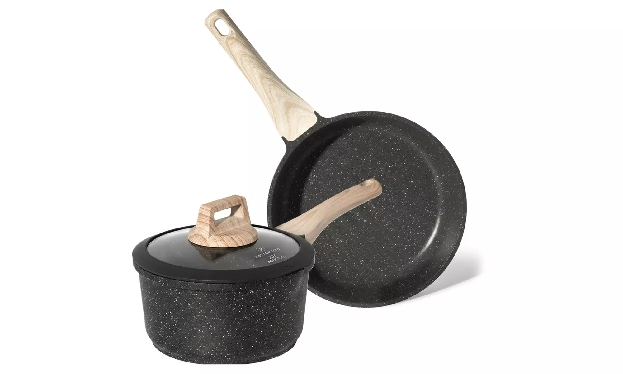 Juego de cacerolas y cazuela con tapa de Just Perfecto