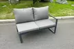 7pc Aluminium Garden Corner Sofa Set with Coffee Table and Footstool - Image 4