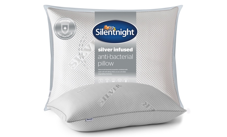Image 1: Silentnight Silver-Infused Anti Allergy Pillow